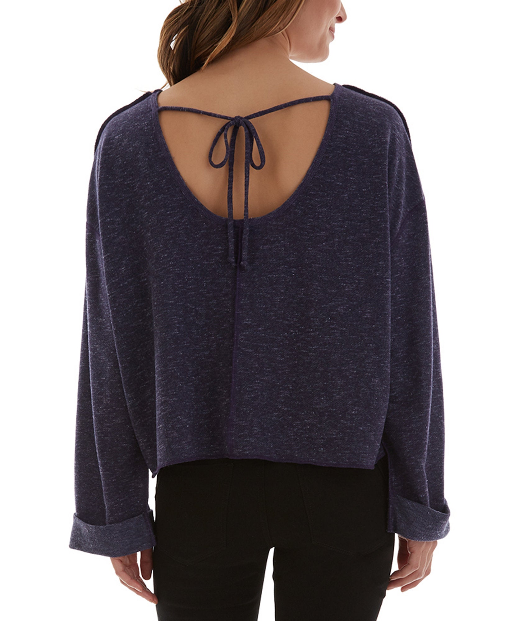 BCX Juniors Exposed Seam Low Back Top