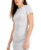 Bar III Women Solid Ruched Mini Dress