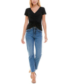 Ultra Flirt Women Ruched Front Top