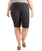 Love, Fire Women Plus Trendy Printed Bike Shorts Phantom