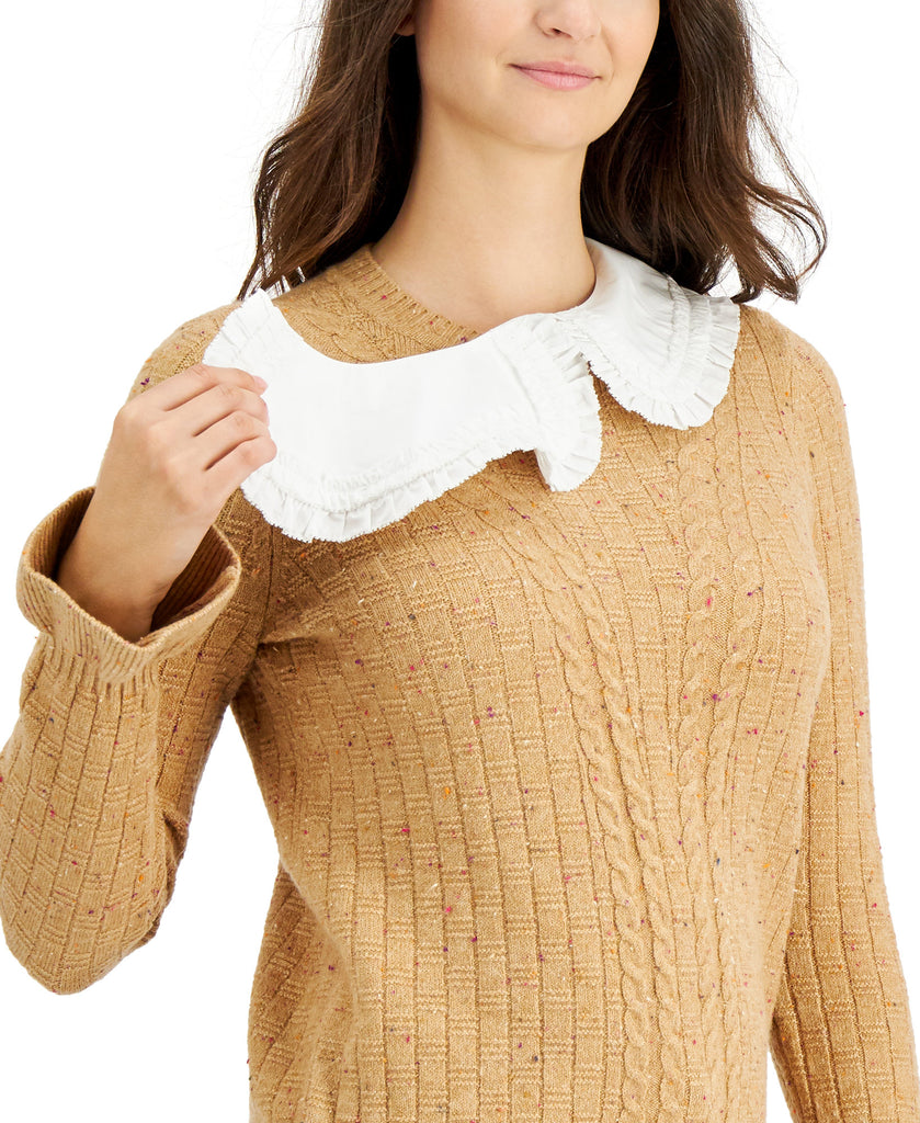 Charter Club Women Removable Collar Knit Sweater