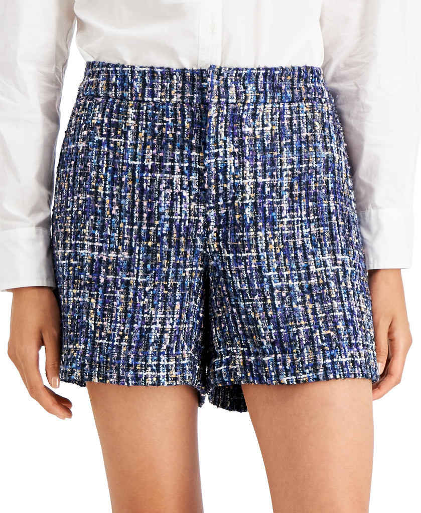 Charter Club Women Tweed Shorts Navy Combo