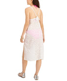 Miken Women Lurex Animal Print Midi Cover Up Dress