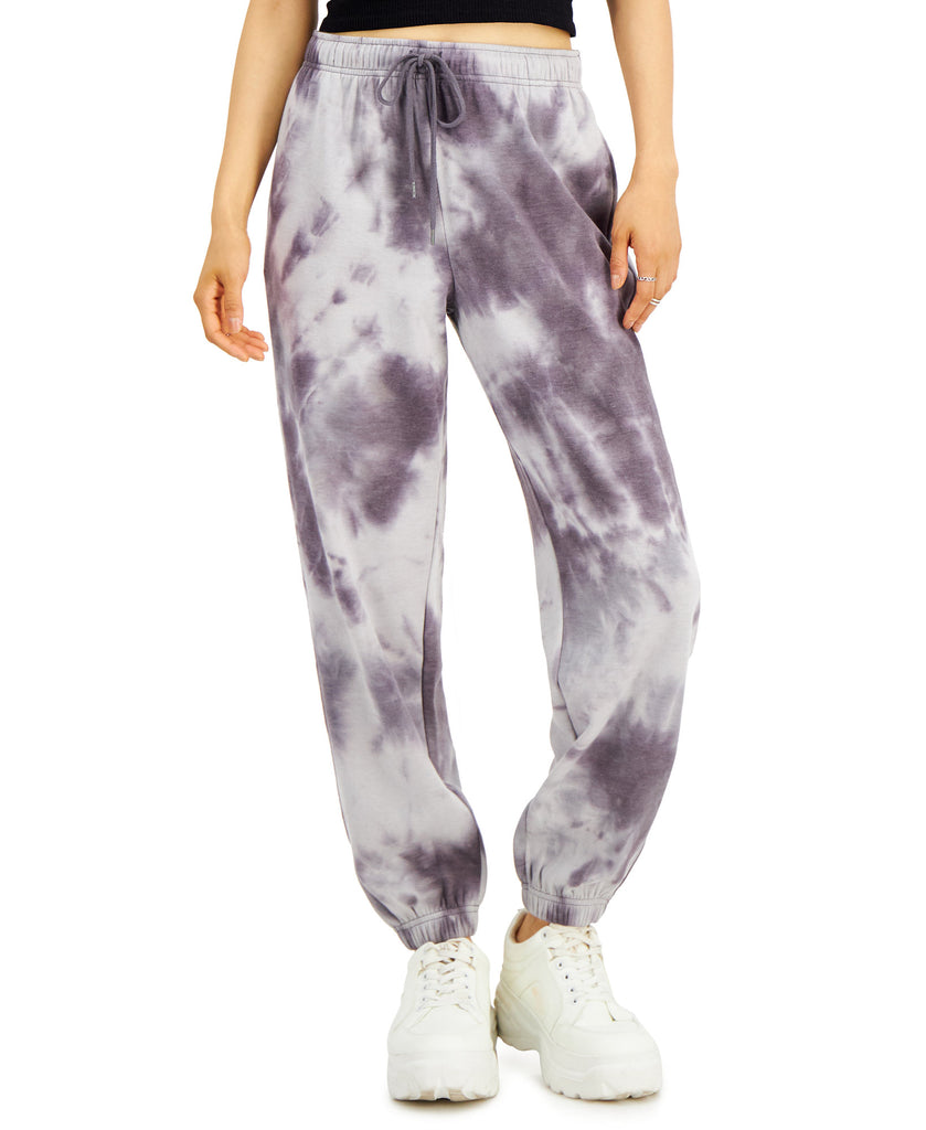 Hippie Rose Women Tie Dyed Sweatpants Grey Charcoal Tie Dye