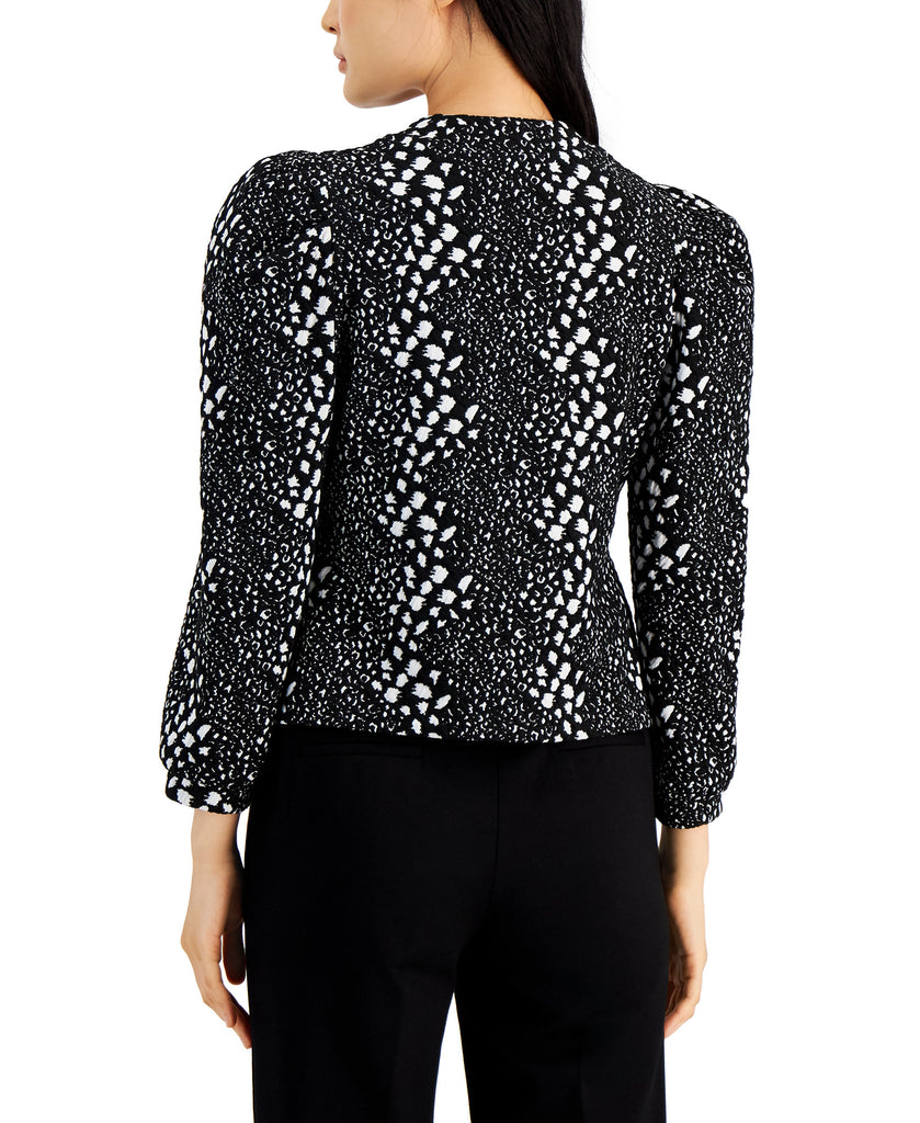 Bar III Women Animal Print Button Front Shirt Jacket