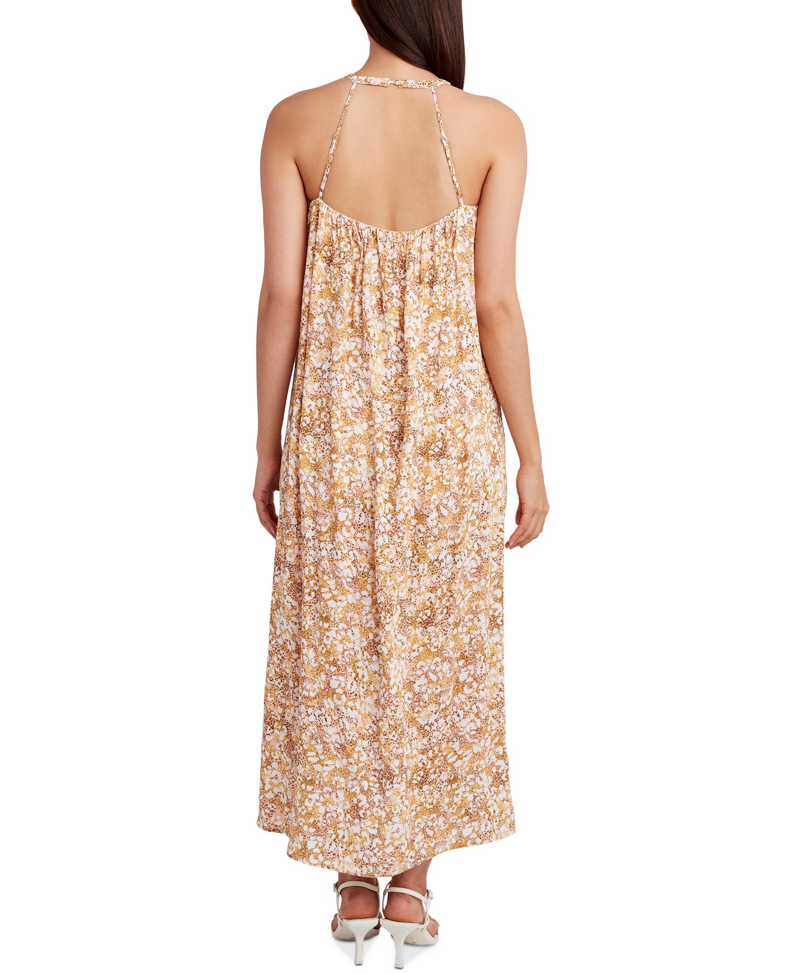 BCBGeneration Women Animal Print Halter Neck Midi Dress