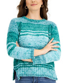 Style & Co Women Striped Space Dye Sweater