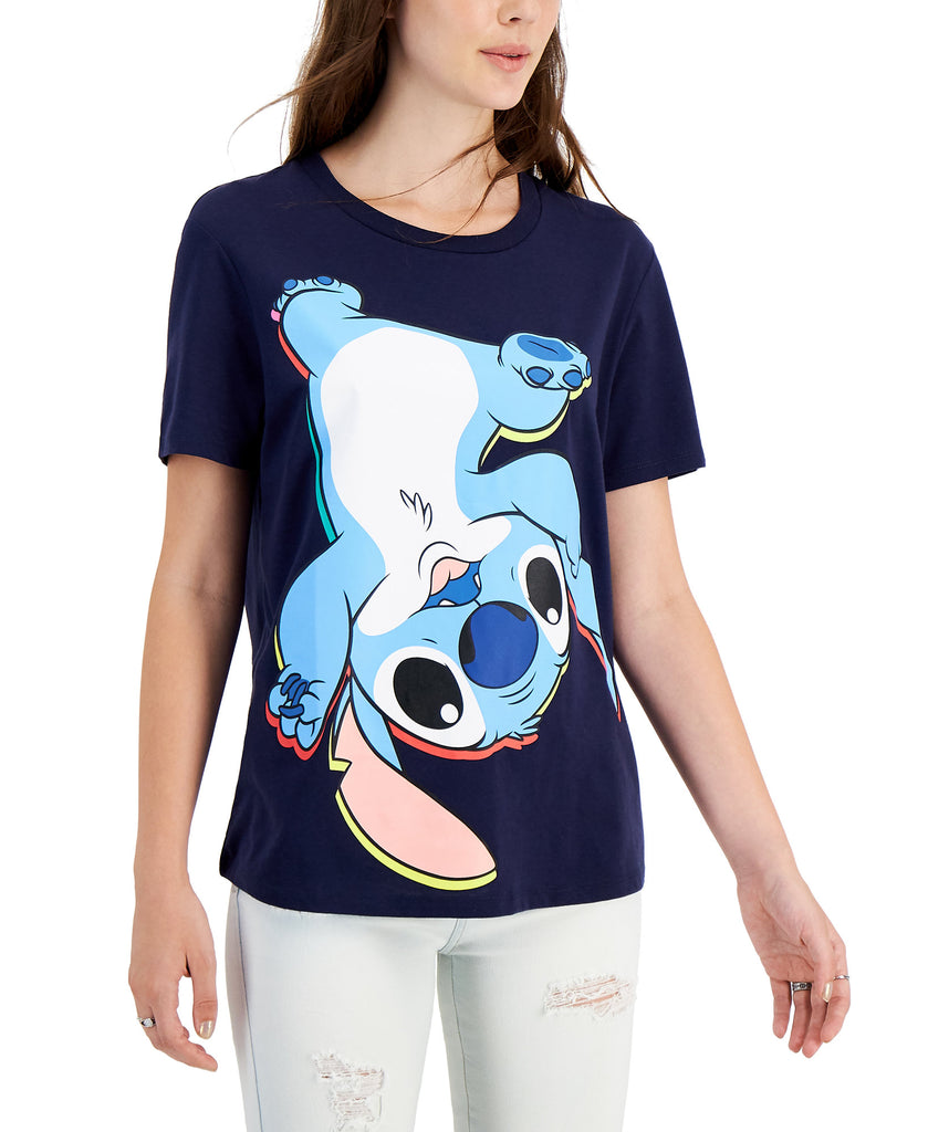 Disney Women Stitch T Shirt Peacoat