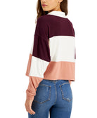 Self Esteem Women Colorblocked Rugby Henley Top