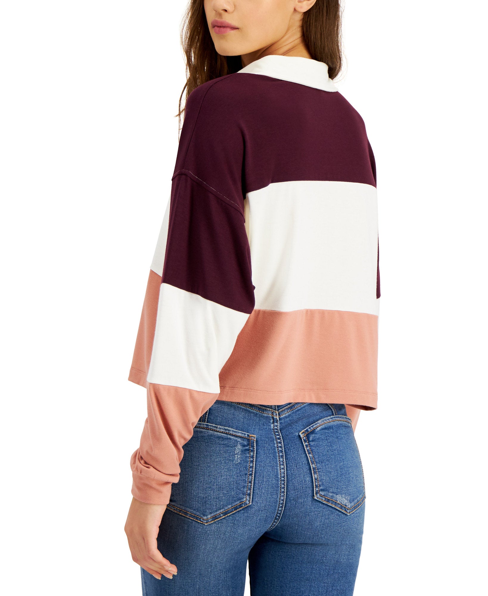 Self Esteem Women Colorblocked Rugby Henley Top