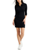 Love, Fire Juniors Polo Dress Black