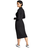 And Now This Women Ribbed Polo Midi Dress