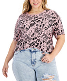 Freeze 24 7 Women Plus Trendy Graphic Mickey T Shirt Mauve