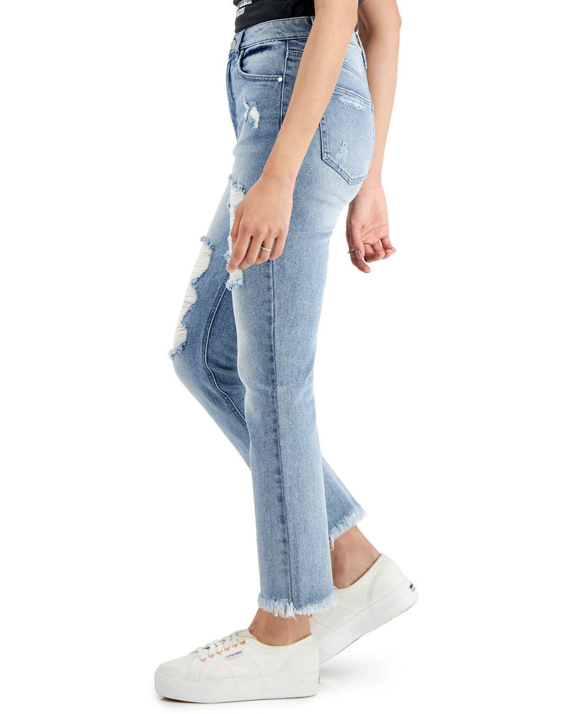 Tinseltown Women Ripped Straight Jeans