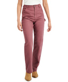Tinseltown Women Straight Leg Carpenter Jeans Rose Brown