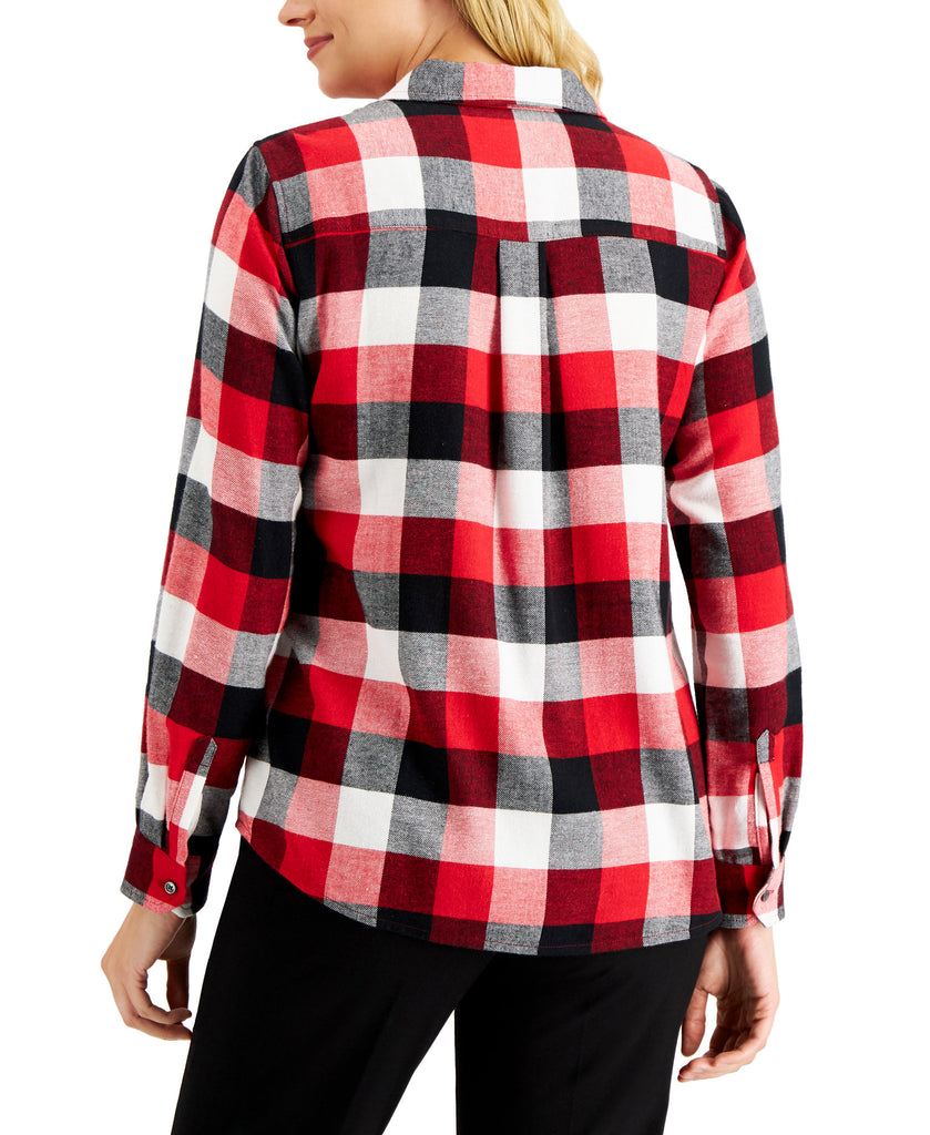 Charter Club Women Plaid Flannel Shirt