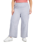 Derek Heart Women Plus Trendy Cargo Pocket Pants Medium Grey
