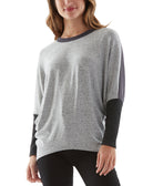 BCX Women Colorblocked Top Grey