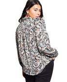 INC International Concepts Women Plus Paisley Print Shirt