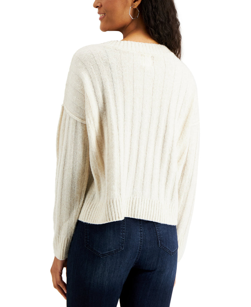 Hippie Rose Women Ribbed Henley Sweater