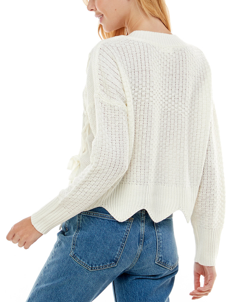 Ultra Flirt Women Mixed Cable Knit Sweater