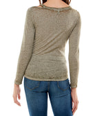 Derek Heart Women Shoulder Slit Top