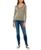 Derek Heart Women Shoulder Slit Top