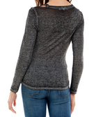 Derek Heart Women Shoulder Slit Top