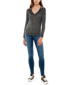 Derek Heart Women Shoulder Slit Top