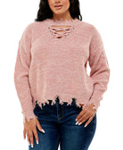 Planet Gold Juniors Distressed Sweater