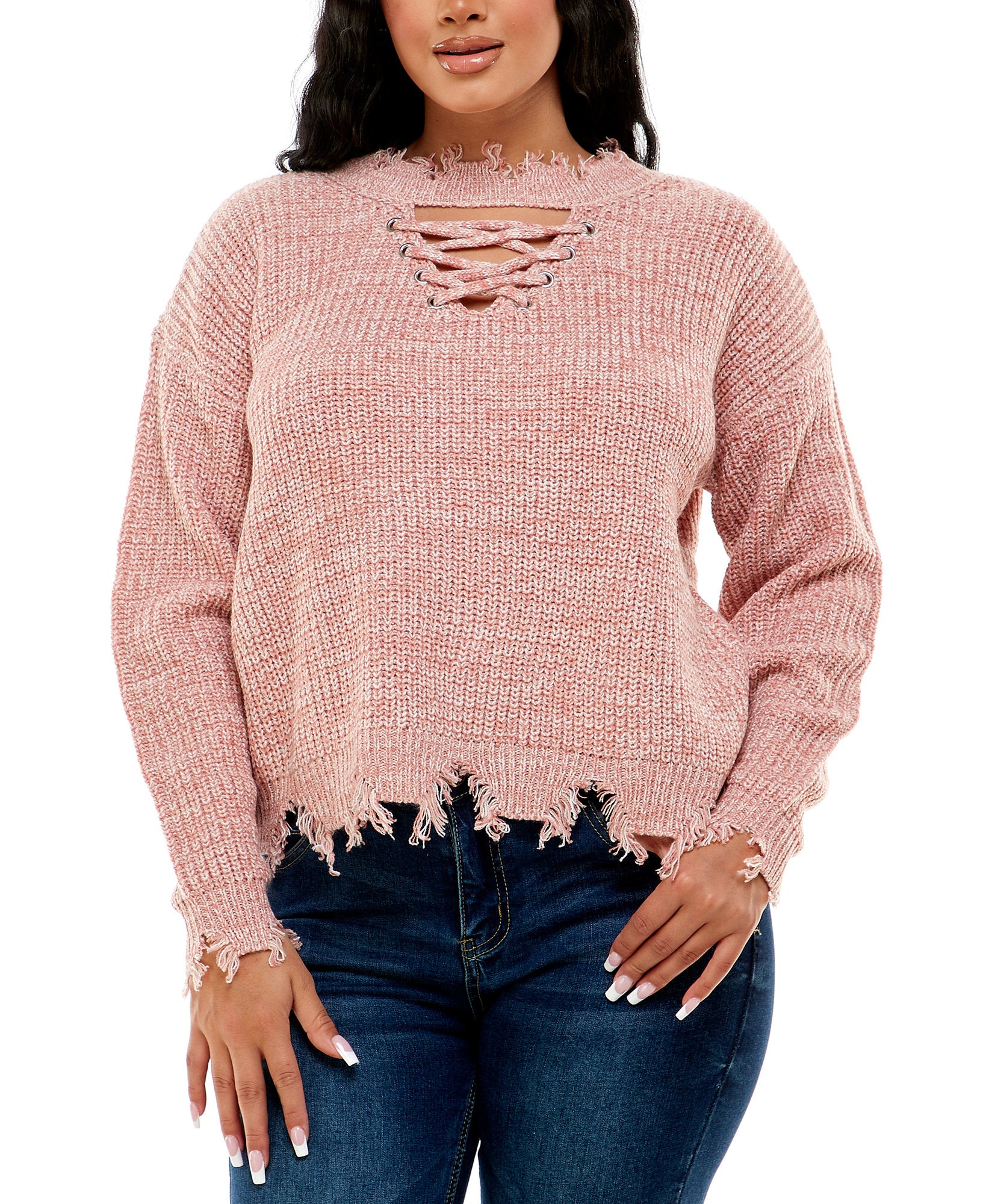 Planet Gold Juniors Distressed Sweater