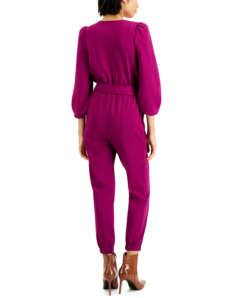 INC International Concepts Women Zip Front Belted Jumpsuit