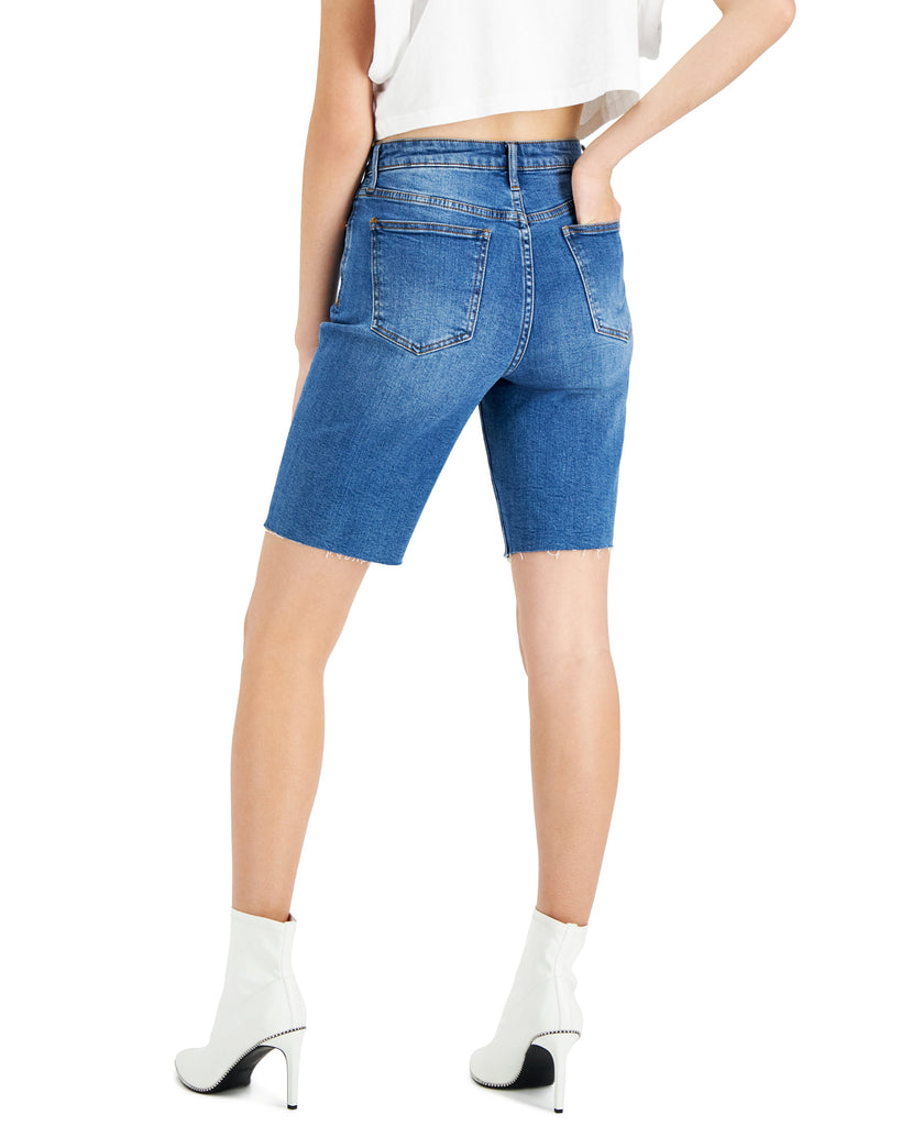 OAT Women High Rise Bermuda Jean Shorts