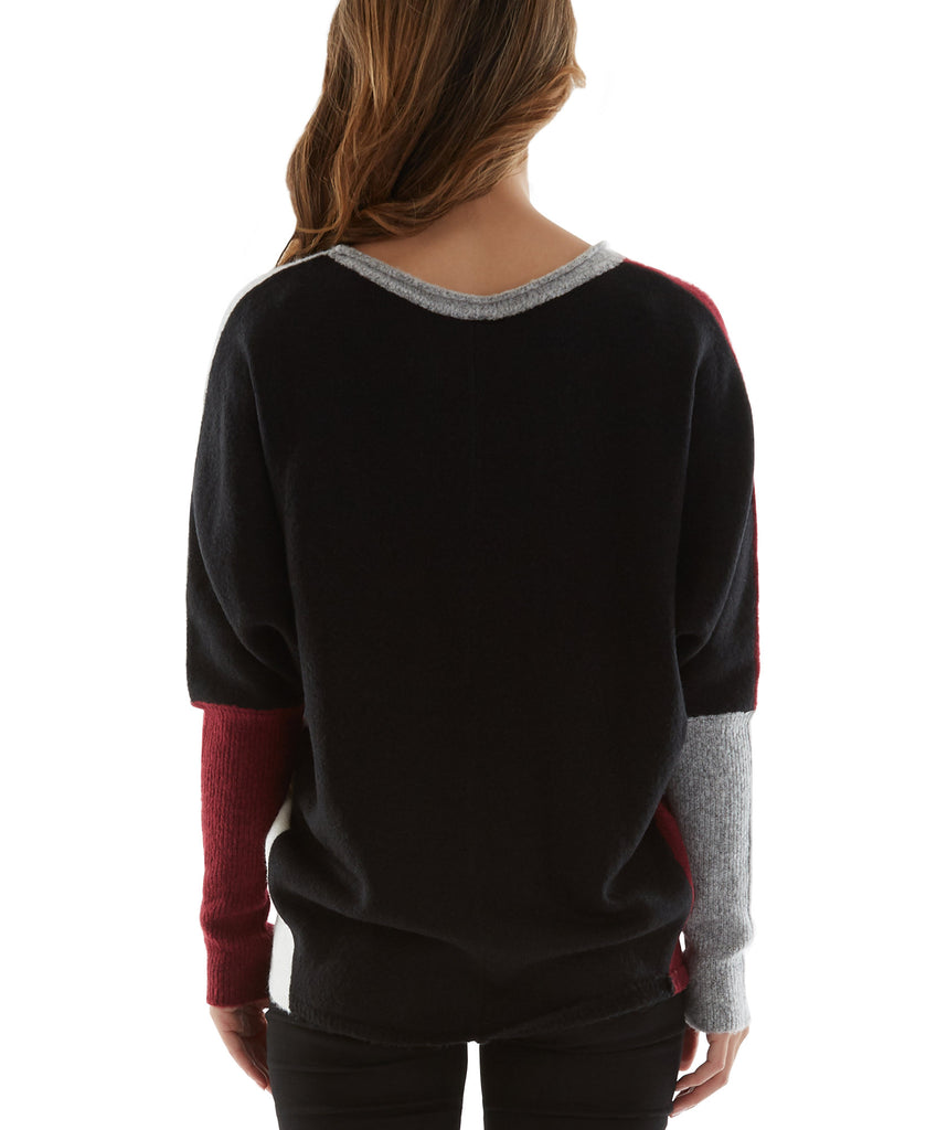 BCX Women Colorblocked Dolman Sleeve Sweater