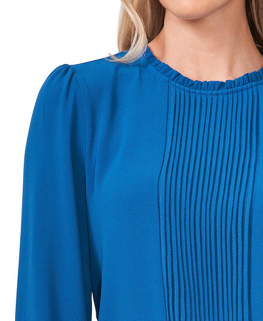 CeCe Women Petite Pleated Smocked Cuff Top