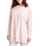 Lauren Ralph Lauren Women Twill Front Silk Blend Sweater Pale Rose