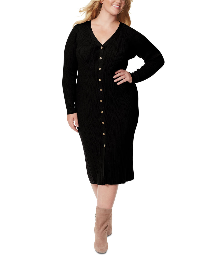 Jessica Simpson Women Plus Trendy Austyn Cardigan Dress Black