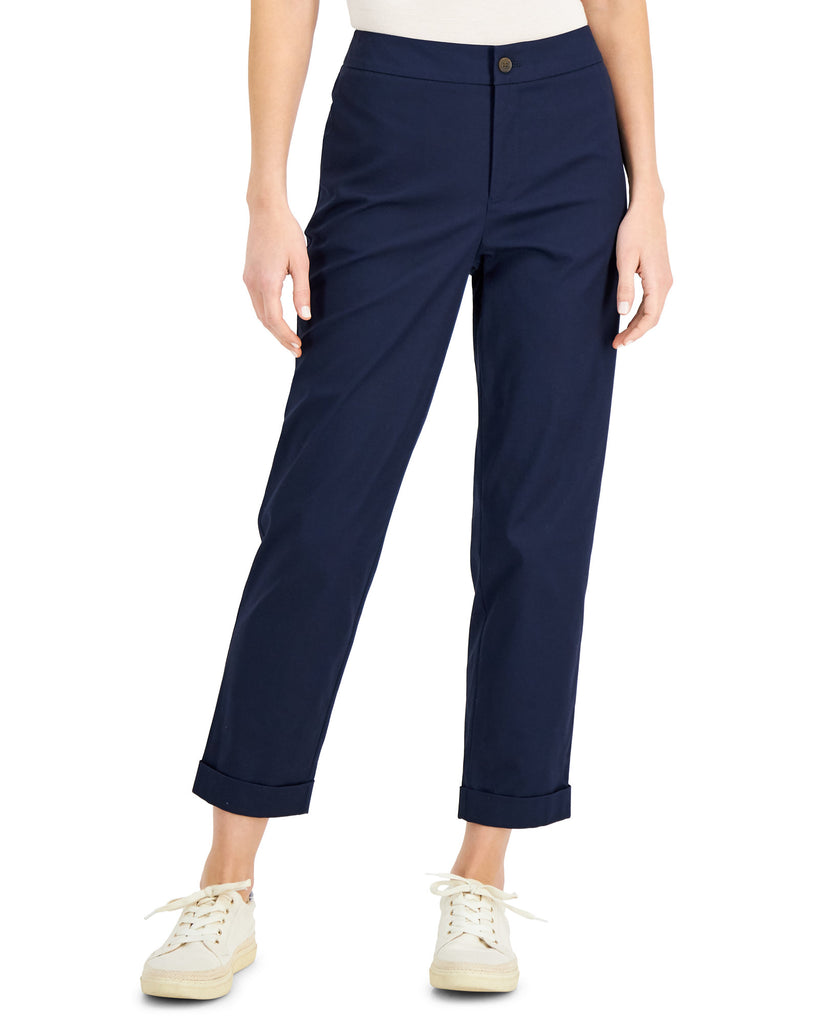 Charter Club Women Tummy Control Cuffed Ankle Pants Intrepid Blue