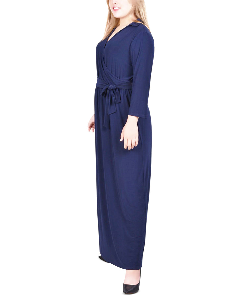 NY Collection Women Plus Faux Wrap Maxi Dress