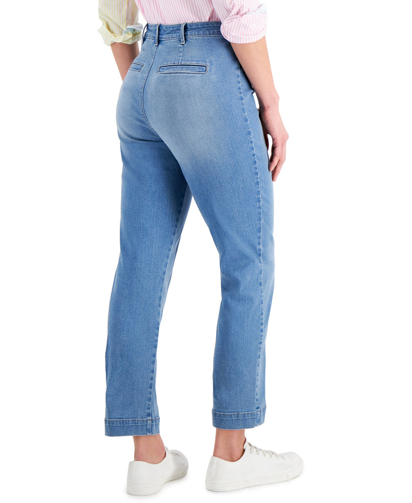 Charter Club Women Front Seam Straight Leg Jeans