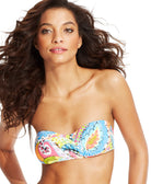 Anne Cole Women Printed Bandeau Bikini Top Multi