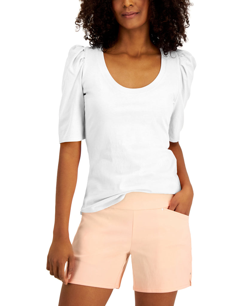 INC-International-Concepts-Women-Cotton-Puff-Sleeve-Top-Bright-White