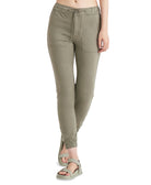Black Tape Women Petite High Rise Jogger Pants Medium Khaki