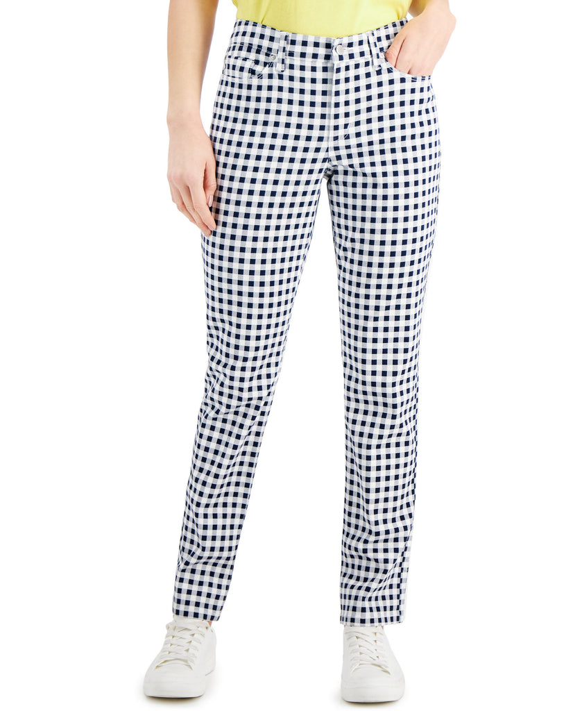 Charter Club Women Lexington Gingham Jeans Intrepid Blue