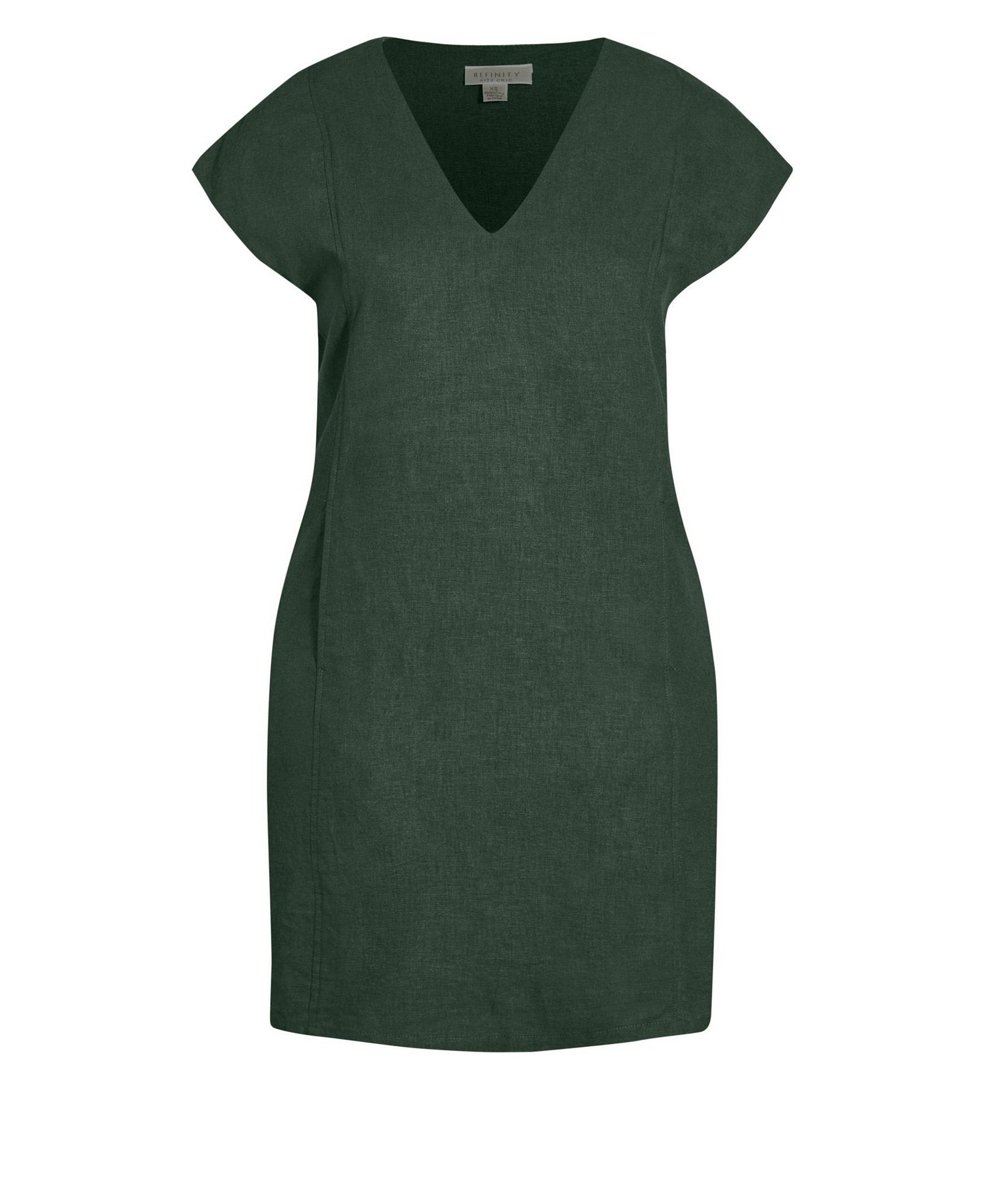 City Chic Women Plus Trendy Sublime Dress Deep Green