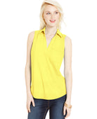 Almost Famous Juniors Slub Knit Sleeveless Top Sunshine