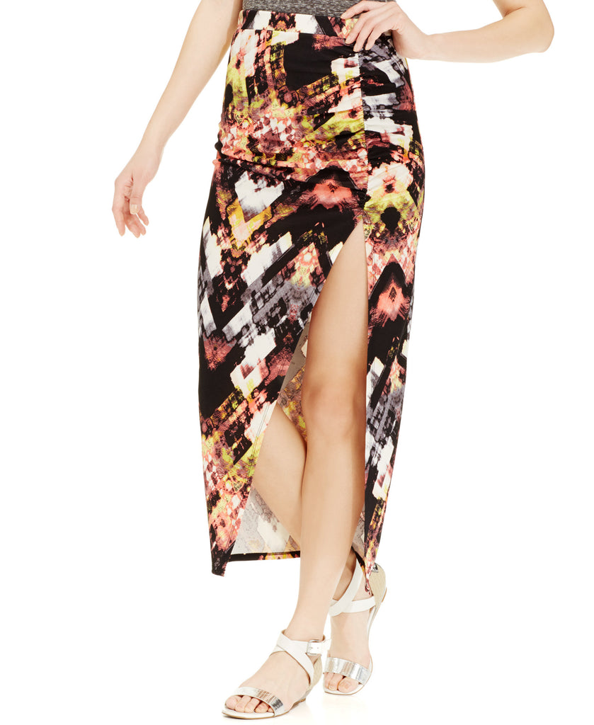 Material Girl Juniors Ruched Slit Maxi Skirt Porcelain