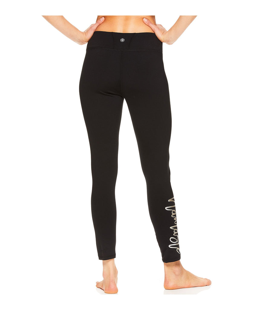 Gaiam Women Om Prism "Namaste" Graphic Midrise Ankle Leggings