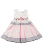 Rare Editions Girls Little Girls Colorblocked Dress Ivory