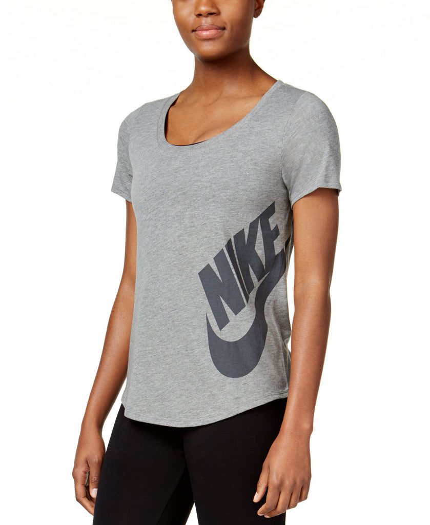 Nike Women Nike Futura T Shirt Carbon Heather Dark Grey